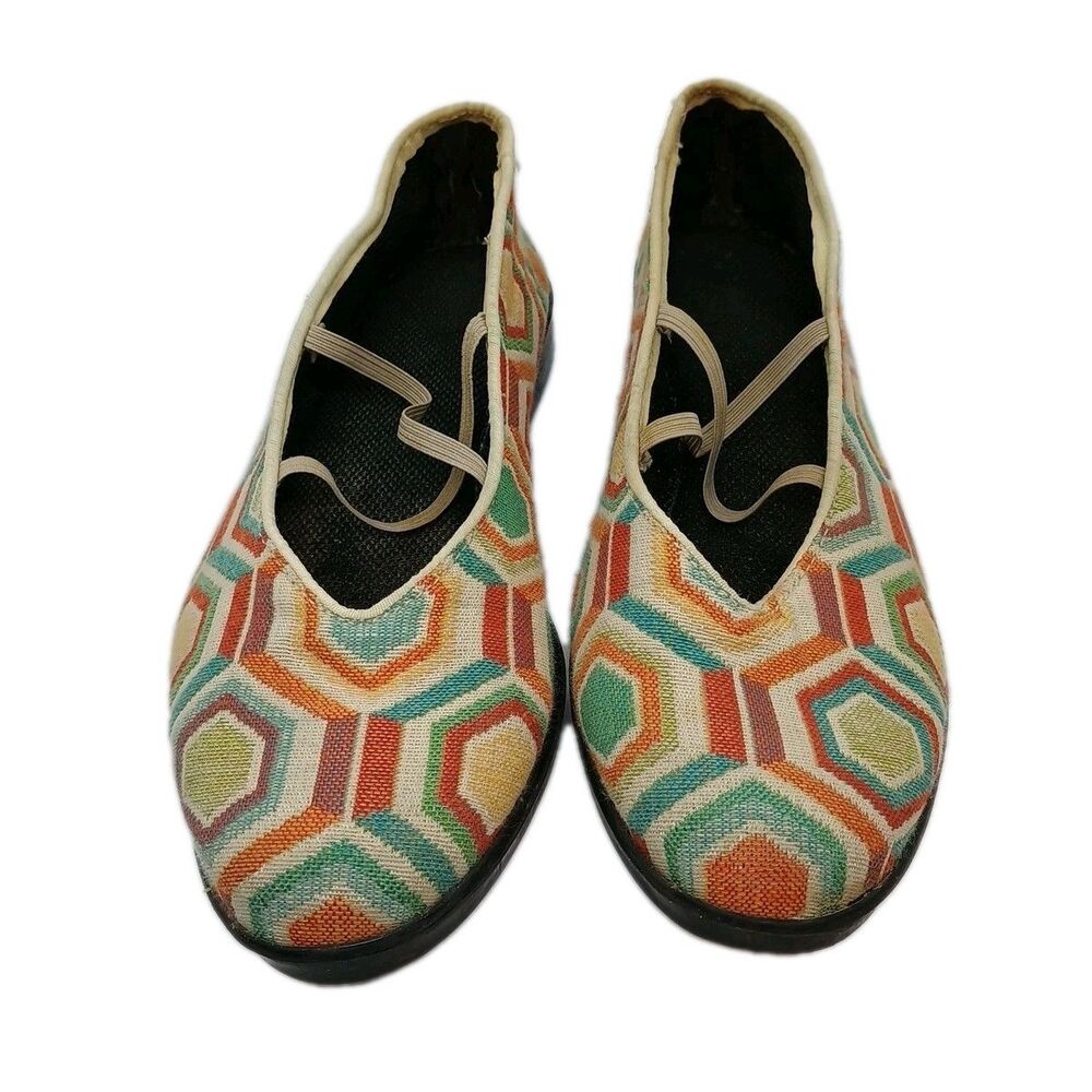 Apropos Anthropologie Tapestry Ballet Flats Shoe Womens 7 Geometric Multicolor